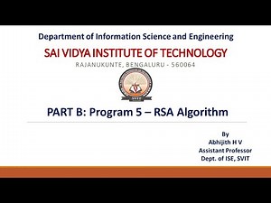 VTU 5th Semester ISE/CSE Computer Networks Lab RSA Program