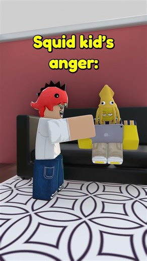 When squid kid angry #roblox #comedy #animation