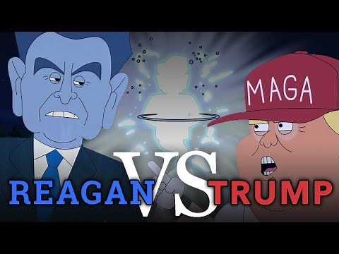 Reagan vs Trump Debate | Cartoon Rap Battle