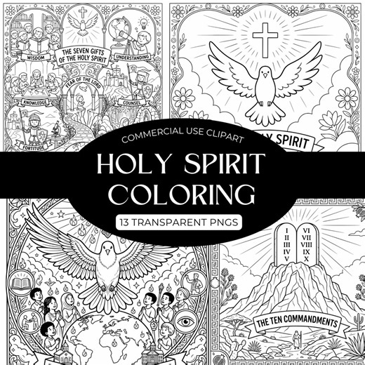 Holy Spirit Coloring Pages, Pentecost Activity for Kids, Bible Coloring Pages, Sunday School Craft, Christian Coloring Printable - Etsy