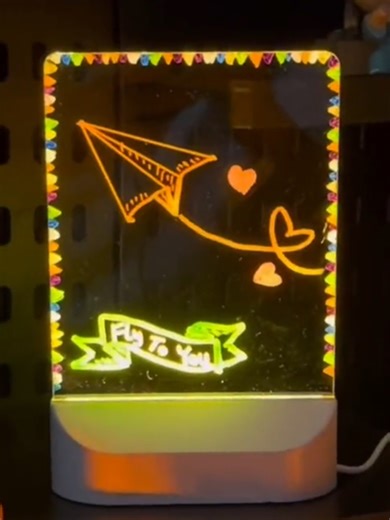 Handwritten Notepad Night Light #NightLight #NightLightAmbientLight This night light is so cute! You can DIY your own handwriting, it's erasable, and reusable. #valentinesdaygift
