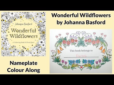 Nameplate Colouring from Wonderful Wildflowers by Johanna Basford