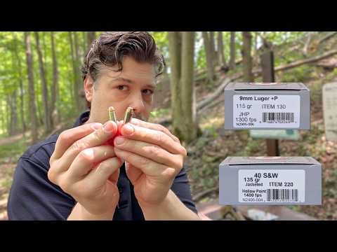Stopping Power IS NOT a Myth - Underwood 9mm+P 115 gr JHP VS .40 S&W 135 gr JHP - Ballistic Gel Test