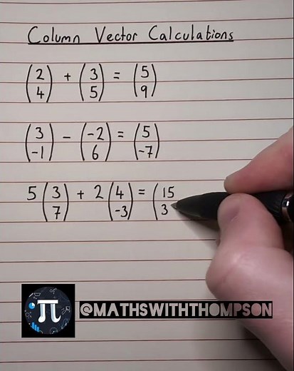 Column Vector Calculations
