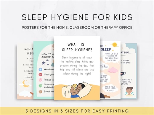 Sleep Hygiene Poster Bundle for Kids: Sleep Tips (digital Download) - Etsy