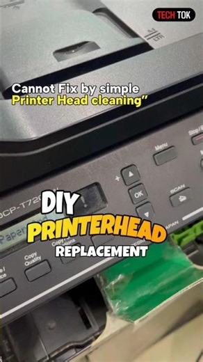 BROTHER DCP-T720DW Printer head replacement DIY #techtok #comtech #brotherprinterrepair