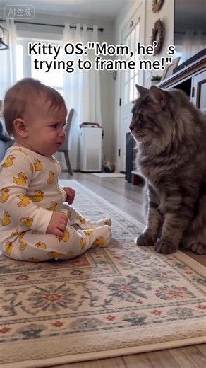 Adorable Kitty and Baby Boy Moments