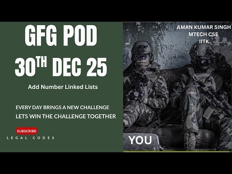 Add Number Linked Lists | GFG POTD |c++