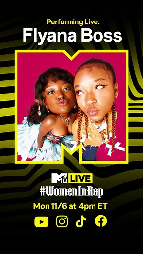 33K views · 65 reactions | MTV's #WomenInRap Week is back and bigger than ever before!  The celebration kicks off next week with MTV Live: Women In Rap – featuring performances and more from Flyana Boss, Monaleo, and Lola Brooke, LIVE from our NYC headquarters  See ya MONDAY at 4p ET right here on my Facebook Live ➡️ www.facebook.com/events/358756123268285/ | MTV | Facebook