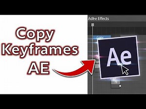 How To Copy Keyframes Adobe After Effects Tutorial