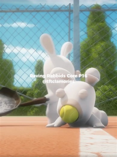 @rabbidsinvasionofficial Part 16 | Rabbids playing tennis #rabbidsfanclip #rabbids #fiberopticcable
