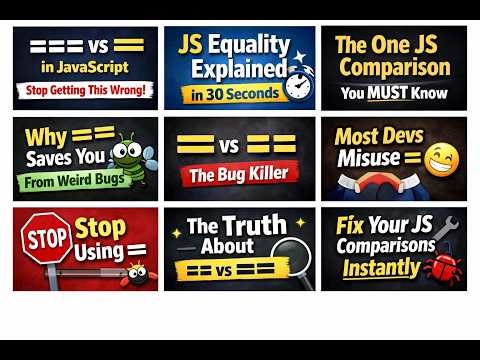 === vs == in JavaScript (Stop Getting This Wrong)