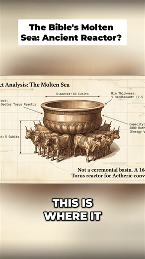 Bible as high-tech hardware? The Molten Sea: not a bathtub, but a reactor? Mind-blowing engineering specs revealed. #Physics #BibleFacts #AncientTech #Engineering #Discovery