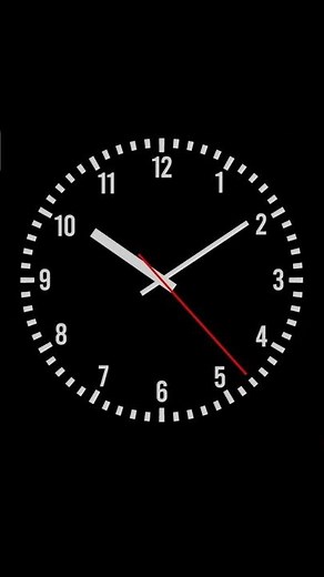 Analog Clock With Hour Minute and Second Hands #time
