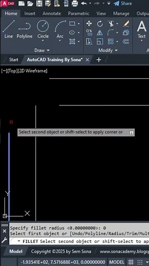 How to Join Lines using Fillet Command in AutoCAD