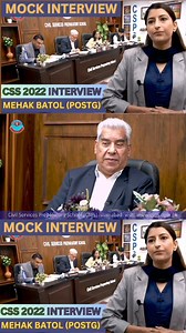 12K views · 325 reactions | CSS'22 INTERVIEW MEHAK BATOOL | CSS PMS Current Affairs & General knowledge | Facebook