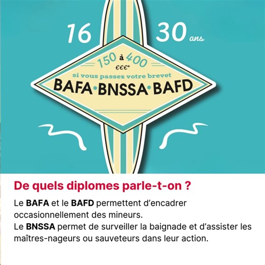 [#Jeunesse] BAFA, BAFD ou BNSSA : pourquoi pas vous ? ▶️ Les métiers de l'animation vous tentent ? Vous souhaitez devenir nageur sauveteur ? La Région Nouvelle-Aquitaine vous aide à plonger dans le monde du travail en passant vos brevets. 🔗 Pour en savoir plus : https://jeunes.nouvelle-aquitaine.fr/emploi/bafa-bafd-bnssa-pourquoi-pas-vous #NouvelleAquitaine #BAFA #BAFD #BNSSA #été #étéennouvelleaquitaine #jeune #jobdete #summer Olympiades Des Métiers Nouvelle Aquitaine Le Nouveau Festival Onise