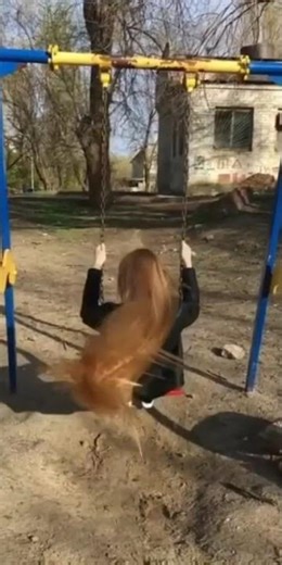 Blonde Rapunzel Girl Longhair Play 😍😍♥♥ #hairpunzel #blonde #blondehair