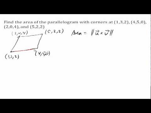 Area of a parallelogram in 3D space