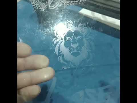 Engraving clear acrylic with a diode laser. Methacrylate - polycarbonate