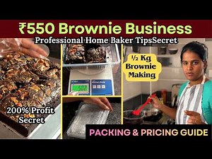 1/2kg Brownie recipe😍 Sell for ₹550 🔥200% Profit Secret by Deepa R Bakes | #homebaker Tips