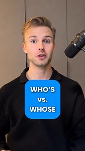 46K views · 5.7K reactions | WHO’S vs. WHOSE Who’s = who is. “Who’s...