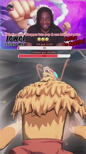 Chopper using Monster Point in pvp 🤣 one piece fighting path pvp