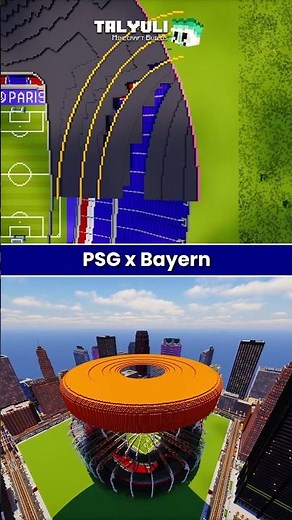 UCL Night! PSG x Bayern in Minecraft ⚽️🏟 #minecraft