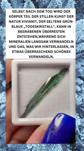 Die stille Kunst der Natur: Der grün-blaue Todeskristall 🌿💙