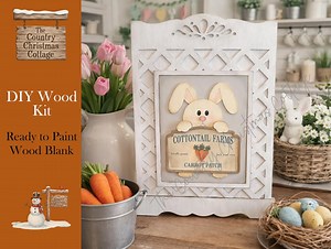 Cottontail Farms Carrot Patch DIY Wood Kit | Interchangeable Farmhouse Decor Frame Insert | Stencil Included | Cottage Decor - Etsy