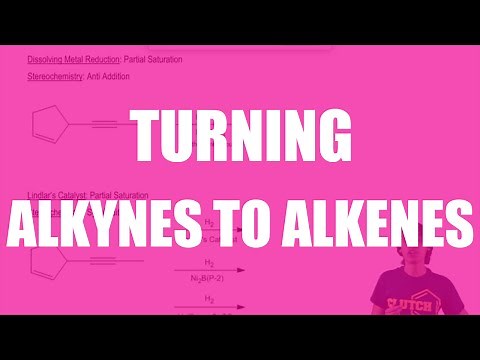 Using Dissolving Metal Reduction or Lindlar’s Catalyst to turn alkynes to alkenes