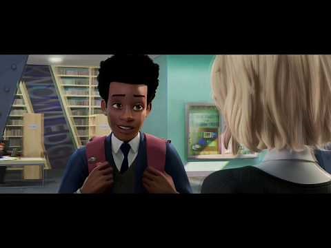 (Miles and Gwen Kissing) Spider-Man into the Spider Verse