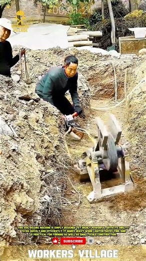 ⚙️ Automatic Soil Digging Machine ⚙️ #workersvillage #tools