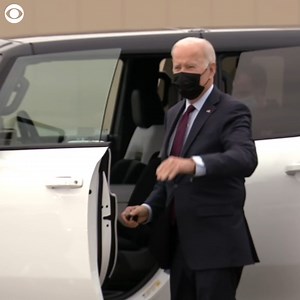 3K views | WATCH President Joe Biden test drive a Hummer EV while visiting General Motors' electric vehicle assembly plant in Detroit, Michigan on Wednesday (11/17). | CBS Newspath | Facebook