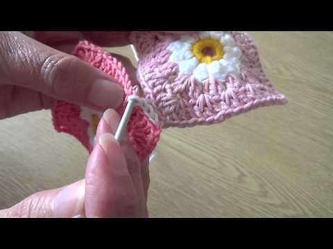 Joining Crochet squares with a flat chain stitch seam