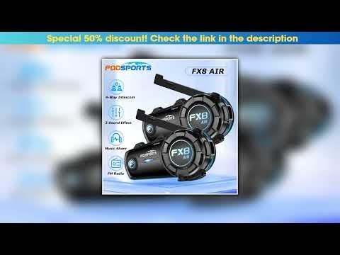 Discount Fodsports FX8 Air Intercom Motorcycle Helmet Headset 4 Riders Bluetooth Headsets 1000m Mot