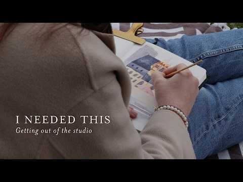 Watercolor Sketchbook Art Vlog | Spring Days Outside the Studio | 4K