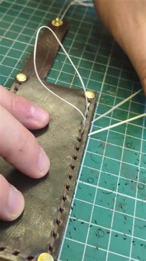 stitching leather sheath #fyp #explore #leather #leathercraft