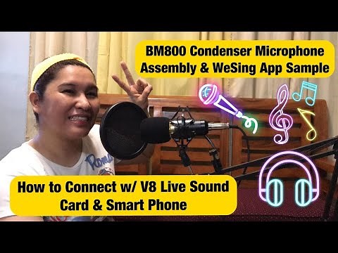HOW TO ASSEMBLE BM800 CONDENSER MICROPHONE x V8 LIVE SOUNDCARD