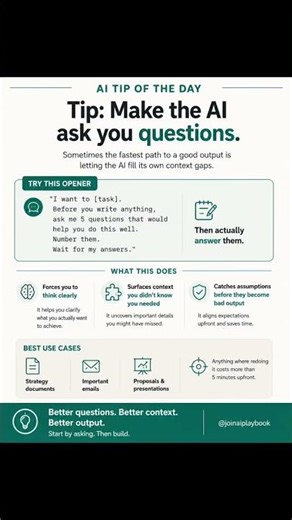 Make the AI ask you questions first | #ai #productivity #engineering #builders #work