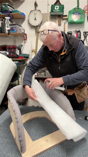 How to Cover Foam with Dacron in Upholstery