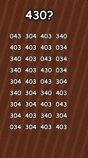 "Challenging Number Puzzle: Find 430 Among These Numbers!"