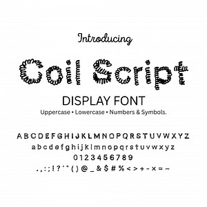 Coil Script Display Font • Curly Letters (OTF, TTF) - Etsy UK