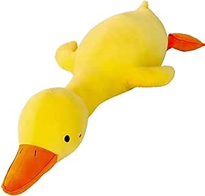 kewo Duck Plush Pillow Stuffed Animal Toy, Cute Giant Goose Plush Duck Stuffed Animal,Super Soft Hugging Pillow for Kids Bedding (Yellow,33.4 in)