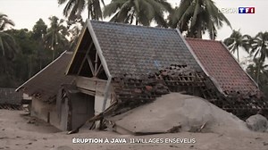 Éruption volcanique à Java : les images des villages ensevelis par des boues brûlantes. | TF1 INFO