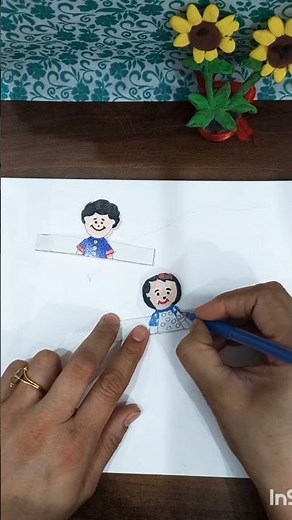 How to make girl and Boy finger puppets/paper craft diy/puppets|#tutorial #shorts