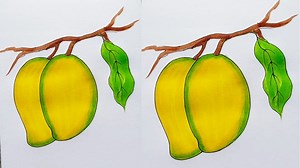 16K views · 609 reactions | How to draw mango step by step | Easy mango drawing | Fruit drawing | Priyanka creative guru | Facebook