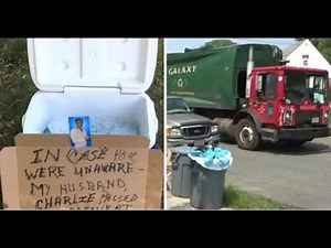Grieving Wife Puts Out Sign Not Expecting Garbage Men To Line Up And Bring Her To Tears