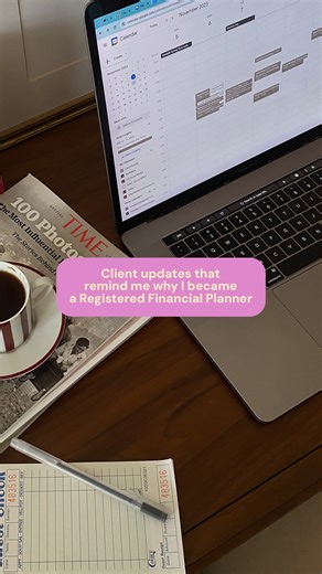 Every “I did it!” reminds me why I love what I do 🥹✨ I’ve been a Registered Financial Planner for a decade now, and client updates about their wins never stop feeling special. During our Finance Check-up, we don’t just talk numbers, we talk about you. We celebrate every bit of progress, tweak the plan if something in your life has shifted, and check if your goals still match the season you’re in. My role is to guide you through the technical side, but I’m also there to cheer you on while you bu