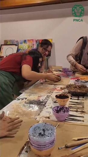Mindful moments, and magical energy at my coiling pottery workshop at PNCA Islamabad#pnca #workshop
